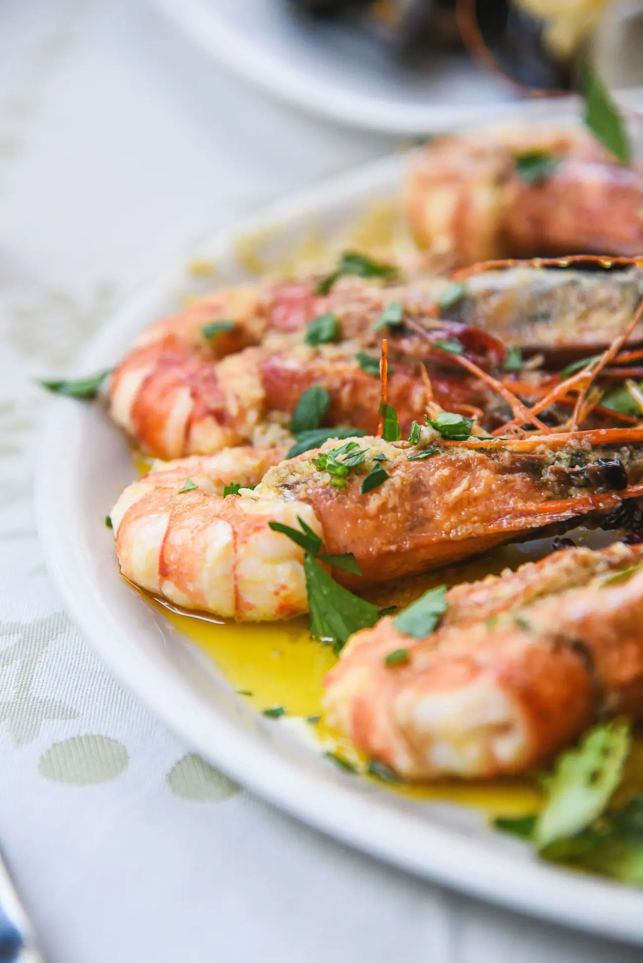 Grilled prawns